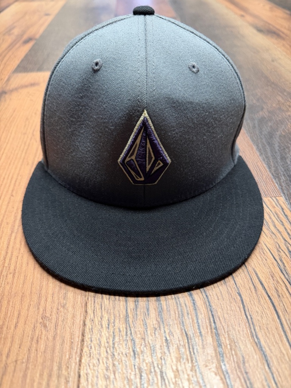 Volcom Two-Tone Gray and Black Hat with Logo